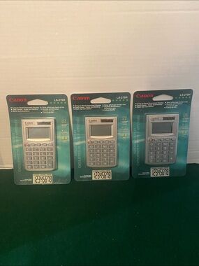 3 X Canon LS-270H Solar And Battery Handheld  Calculator